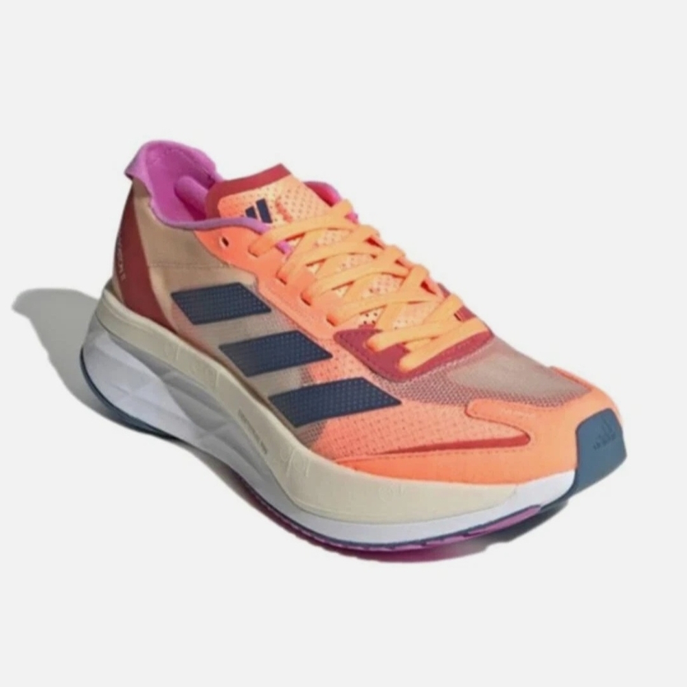 Adidas Adizero Boston 11 Women's Orange and Pink Athletic Shoes